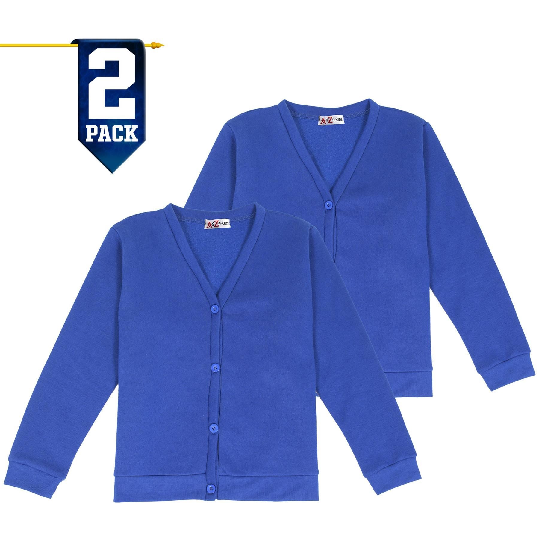 Kids Girls Scouts School Uniform Cardigan Pack Of 2 Brushed Fleece Cardigan