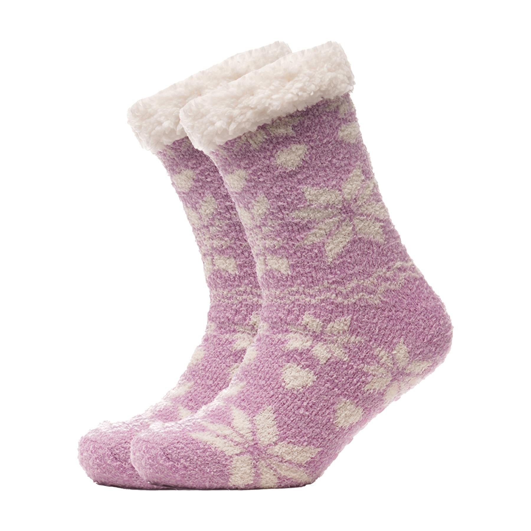 A2Z Ladies Socks Fairisle Slipper Durable Comfortable Winter Warm Cozy Socks