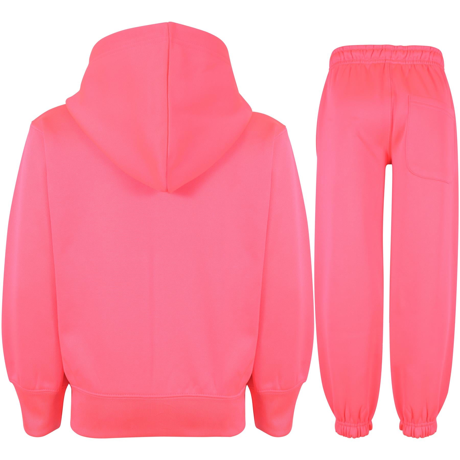 Kids Plain Tracksuit Set - Hooded Hoodie & Joggers For Boys & Girls, Ages 5-13 Years