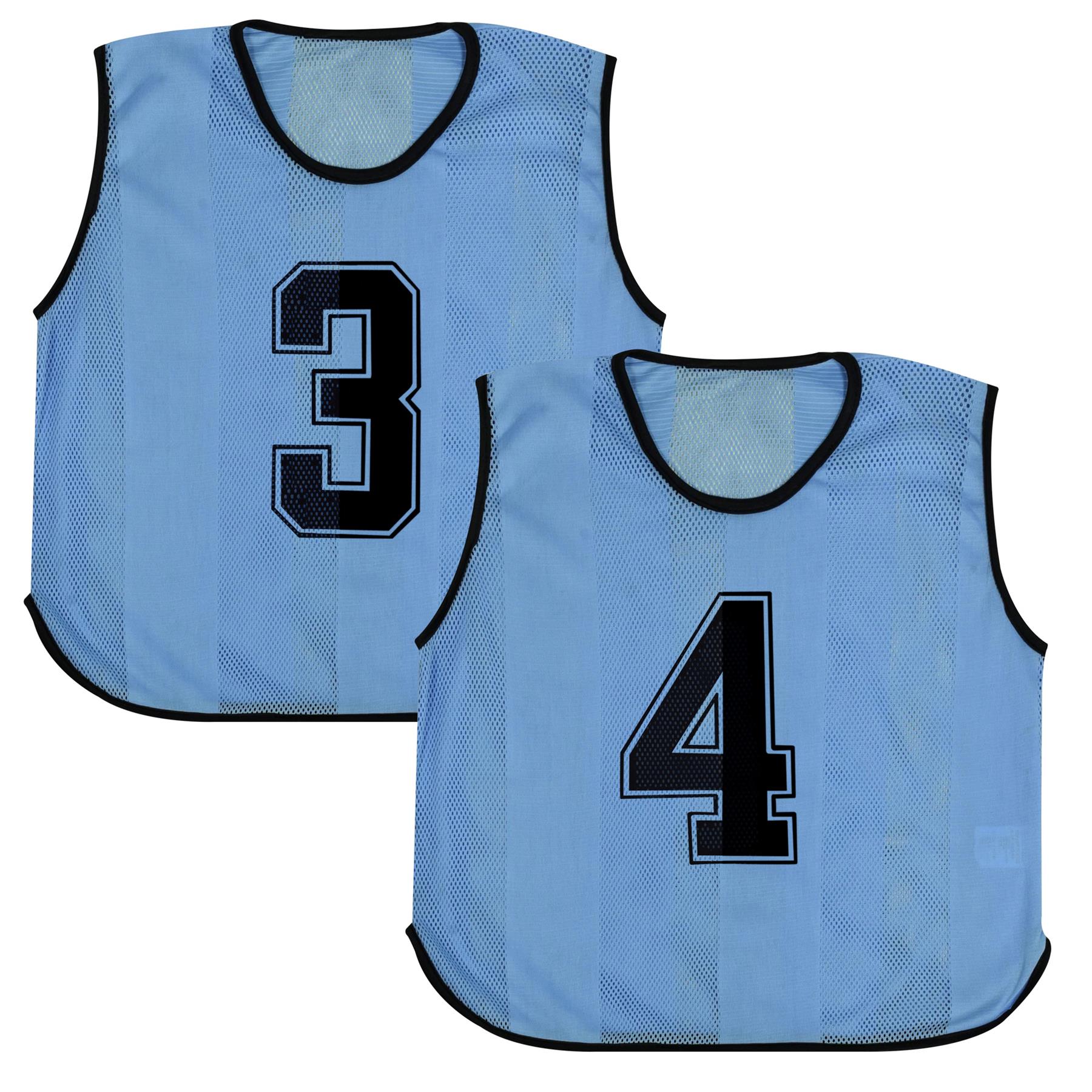 Kids 6 Pack Sports Number Mesh Bibs Comfortable During Football Rugby Sports