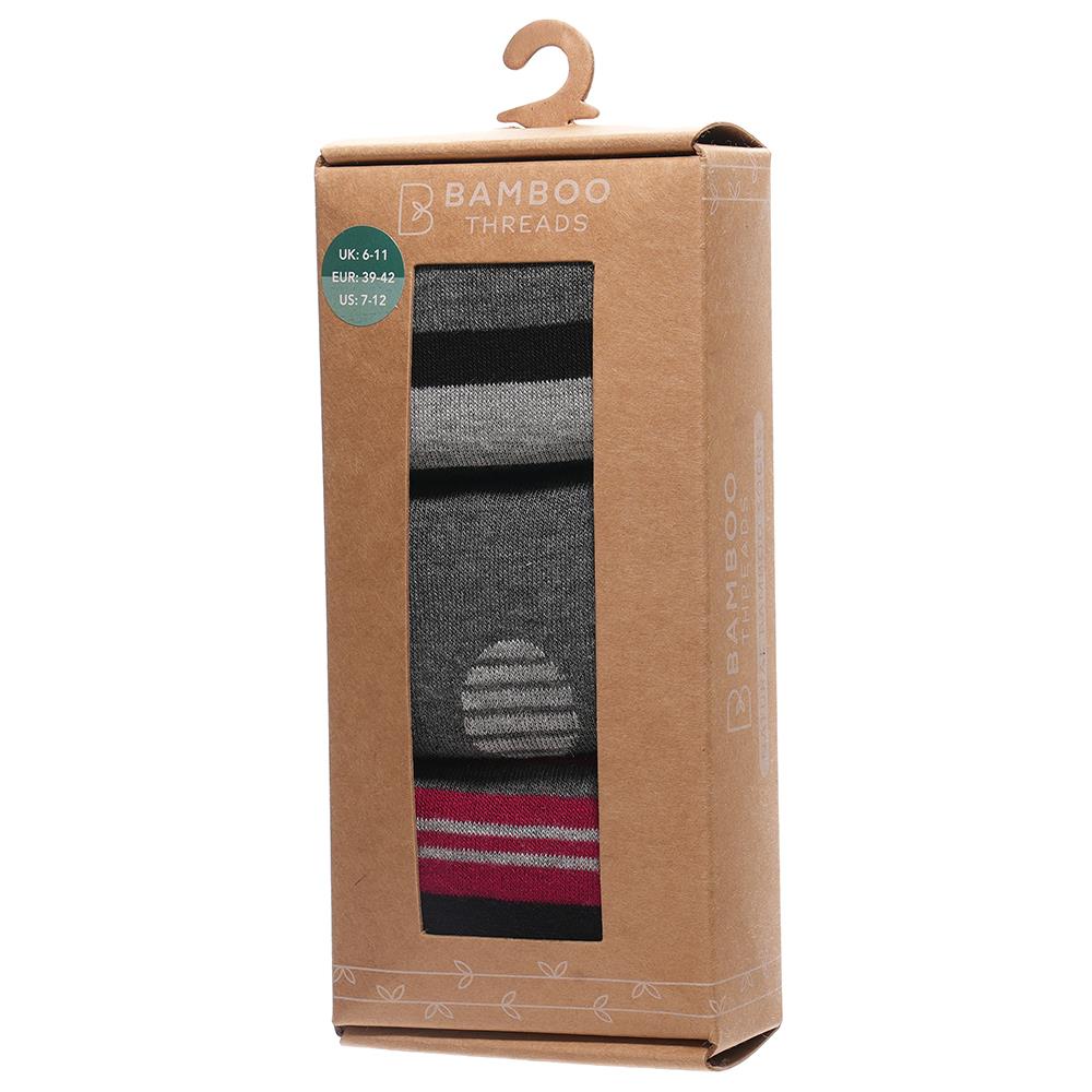 A2Z Mens 3 Pack Socks Gift Box Soft Argyle and Striped Designs Breathable Socks