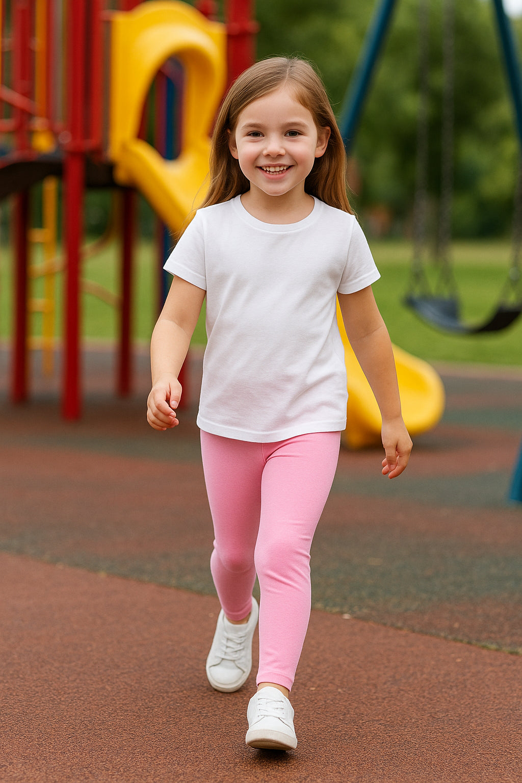 Gilrs Legging Kids Plain Color School Fashion Dance Leggings New Age 5-13 Years