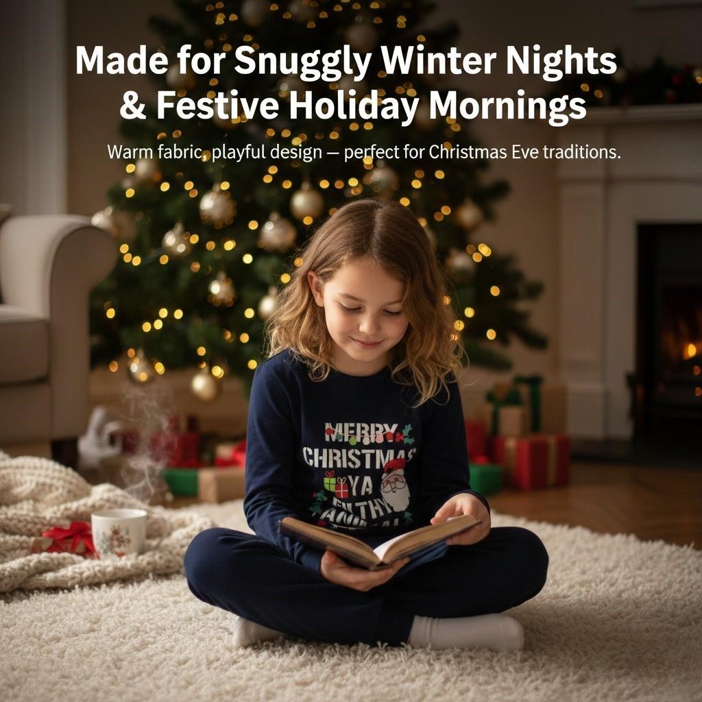 A2Z 4 Kids Girls Boys Christmas Pyjamas Children PJS 2 Piece Festive Set