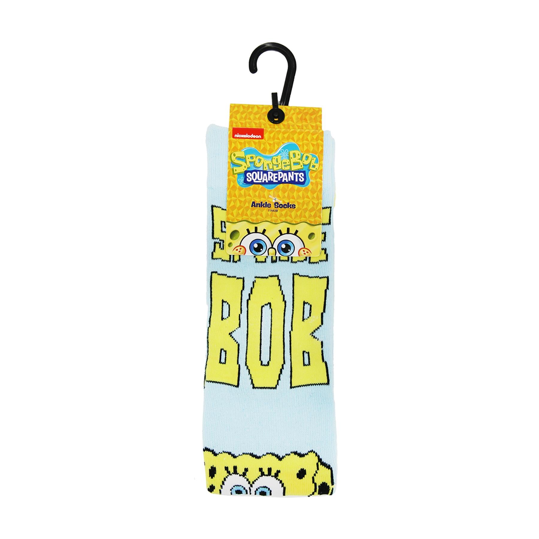 Mens Socks Pack Of 4 Spongebob Squarepants Ankle Socks Officially Licensed Sock