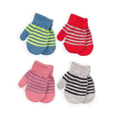 Baby 4 Pack Mittens Winter Warm Gloves One Size Fit Full Finger Knitted Mittens