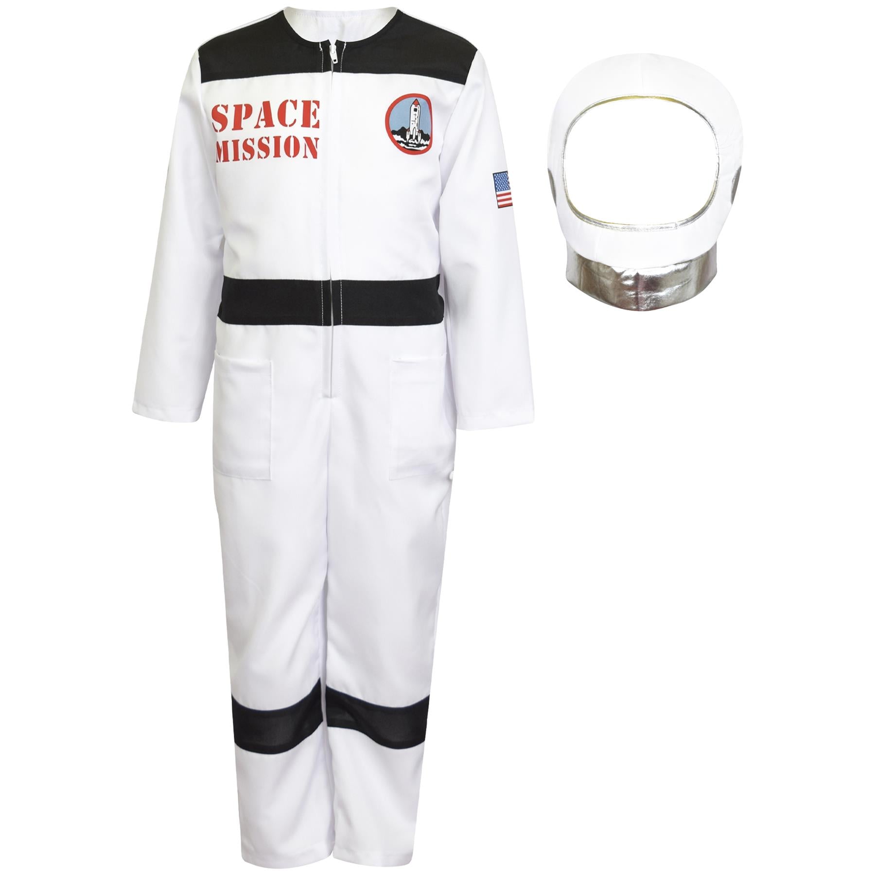 Kids Spaceman Costume Astronaut Role Play Halloween Space Suit Outfit Kit