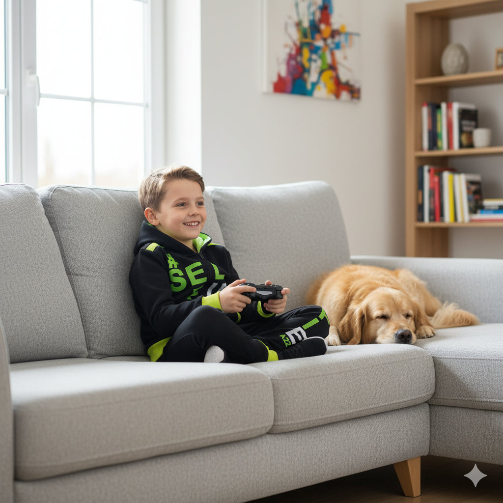 A2Z 4 Kids Girls Boys #SELFIE Tracksuit Hoodie & Joggers Outfit Set Top Bottom