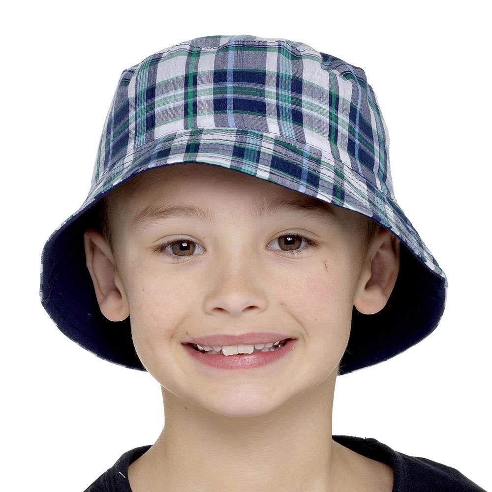 Kids Reversible Bucket Hat Summer Foldable Cotton Sun Protection Hiking Hat