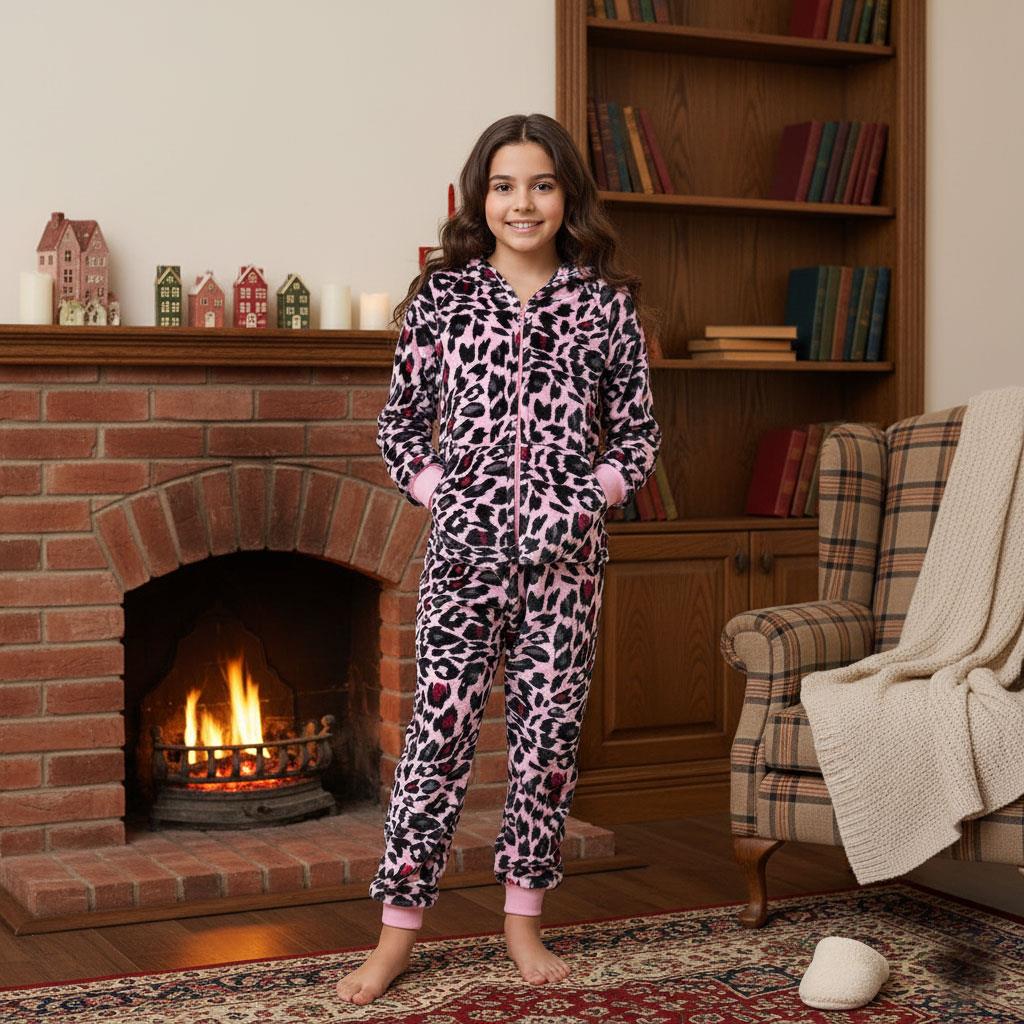 Kids Girls Leopard Print Baby Pink World Book Day Onesie