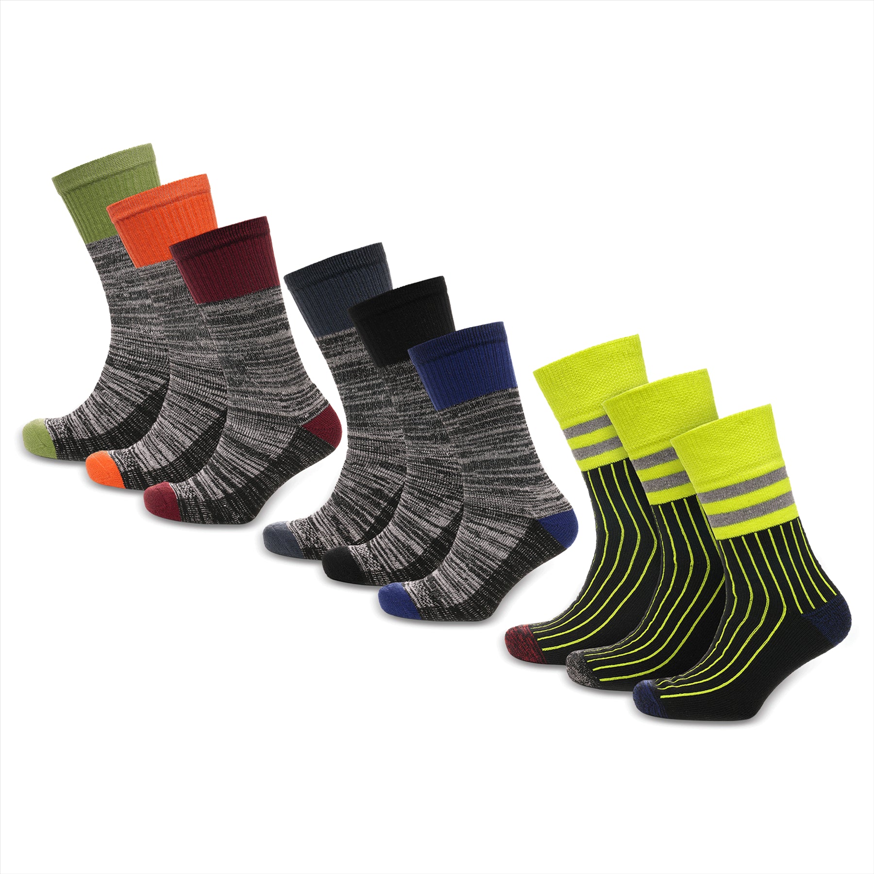 A2Z Mens 3 Pack Crew Workwear Socks Comfort For Daily Wear Work Heavy Duty Socks