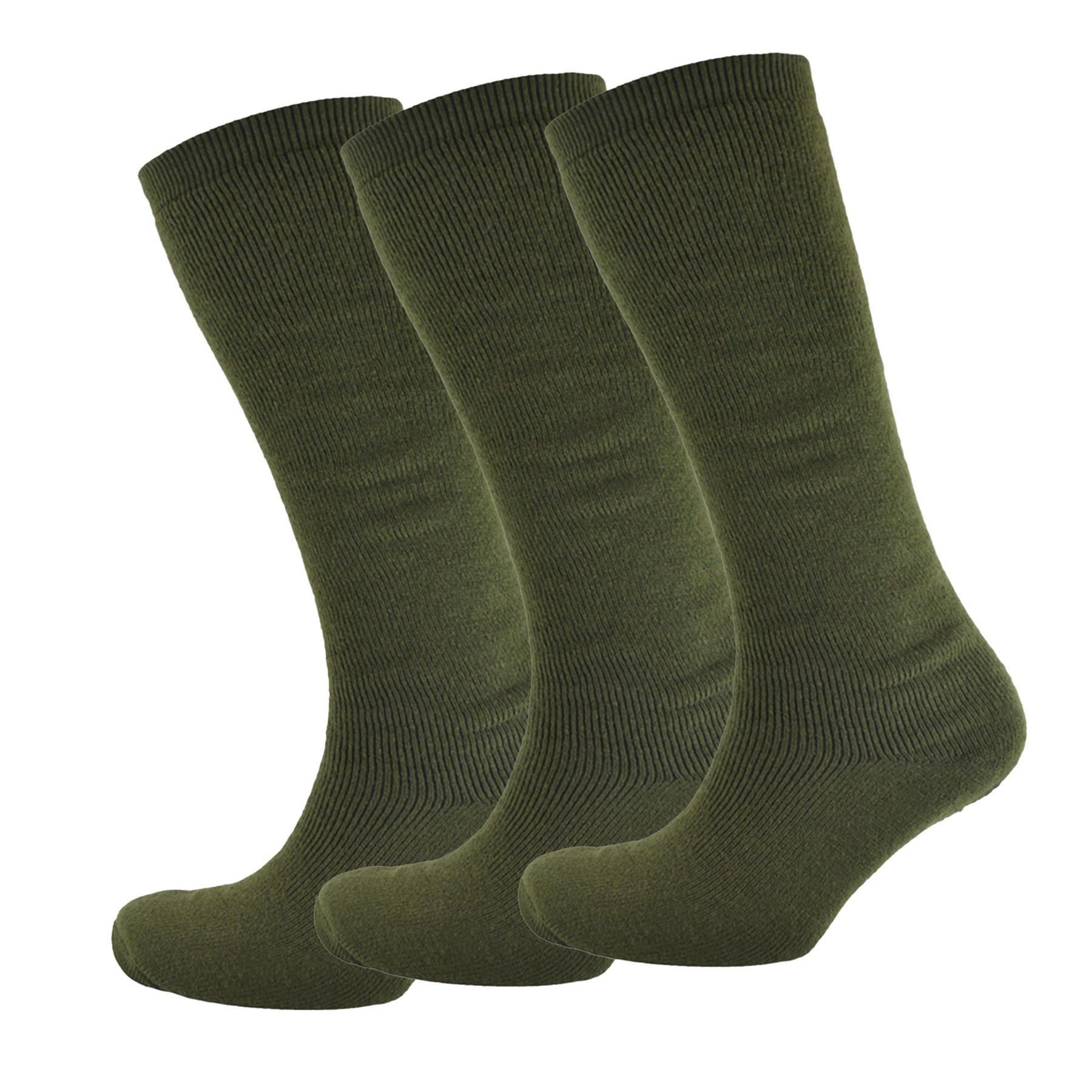 A2Z Mens Knee High Welly Wellington Pack Of 3 Boots Comfortable Cosy Warm Socks