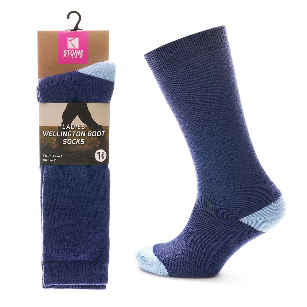 A2Z 3 Pack Ladies Wellington Boot Socks Calf High Comfortable Women Socks 4-7