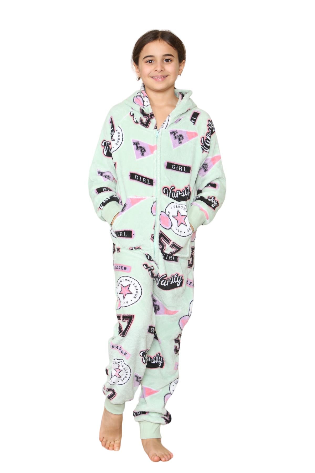 A2Z Kids Varsity Print Onesie Pyjama Sets for Boys and Girls Childrens Jumpsuit