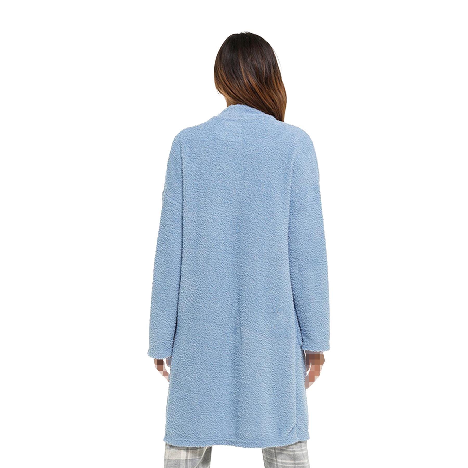 A2Z Ladies Wolf Harte Textured Fluffy Fleece Cardi Dressing Gown Warm Loungewear