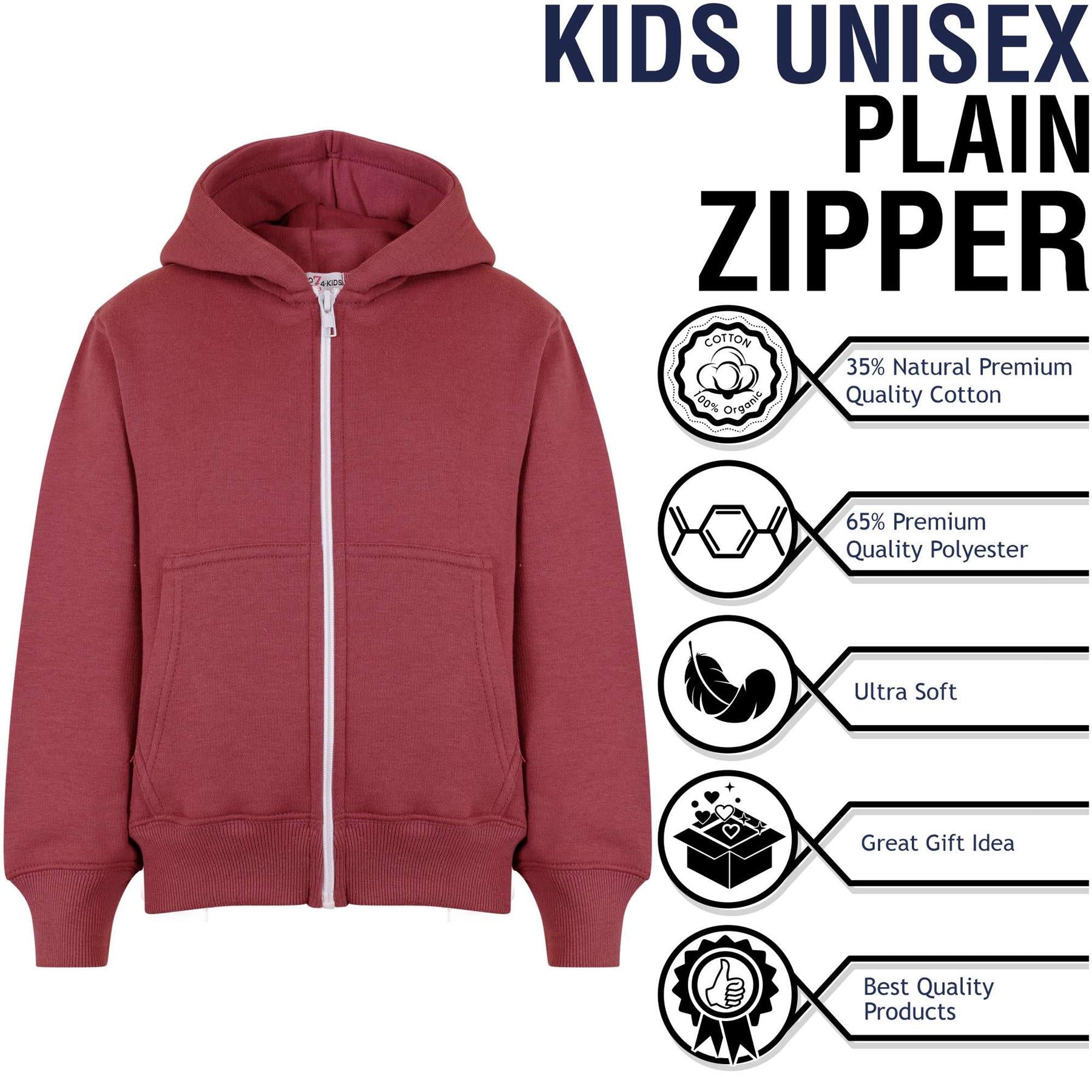 A2Z 4 Kids Girls Boys Hoodie Pullover Sweatshirt Full Zip-Up Hooded Zipper Top