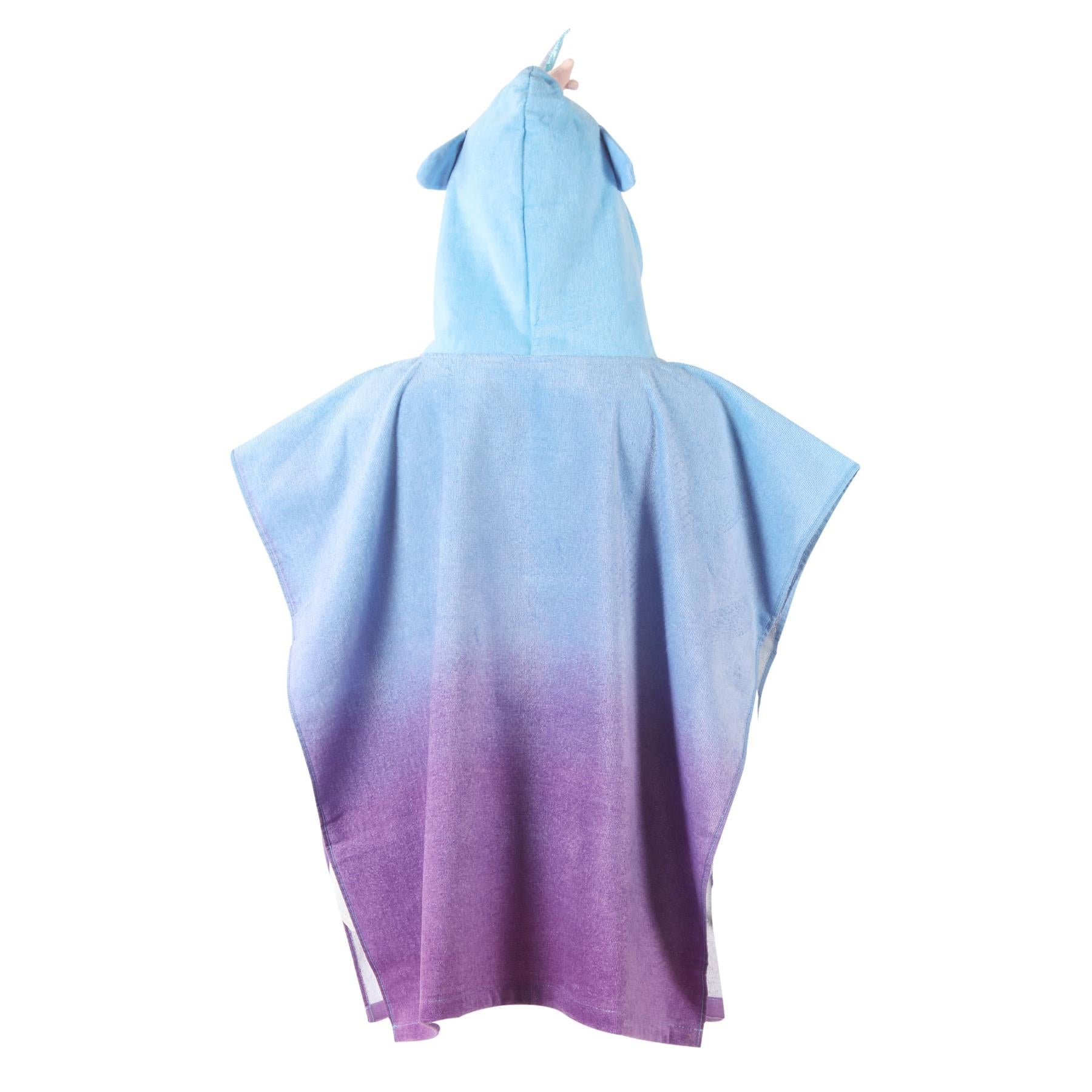 A2Z 4 Kids Girls Towel Poncho Unicorn Cotton Soft Hooded Bathrobe Swimming Wrap