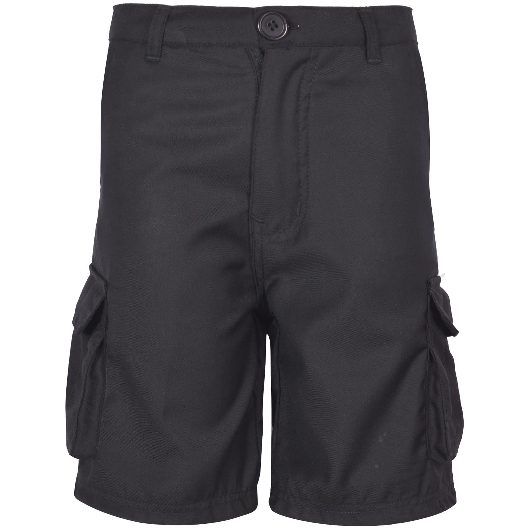 Kids Boys Cargo Shorts School Uniform Pull Up Regular Fit Lightweight Short