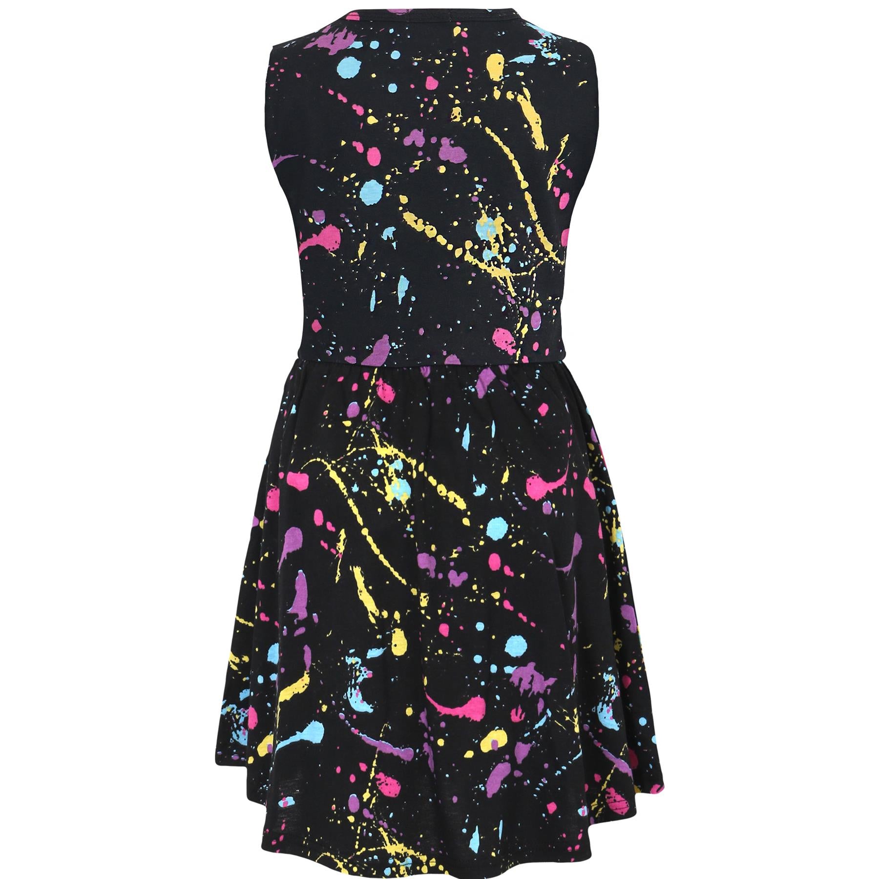 Girls Pastel Splash Print Skater Dress