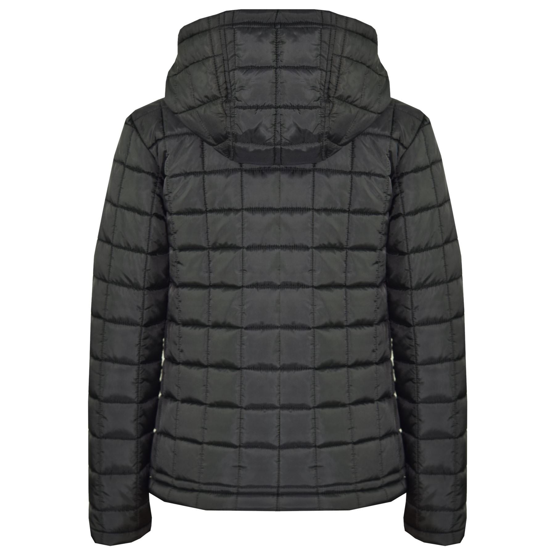 Kids Padded Black Jackets Boys Hooded Puffer