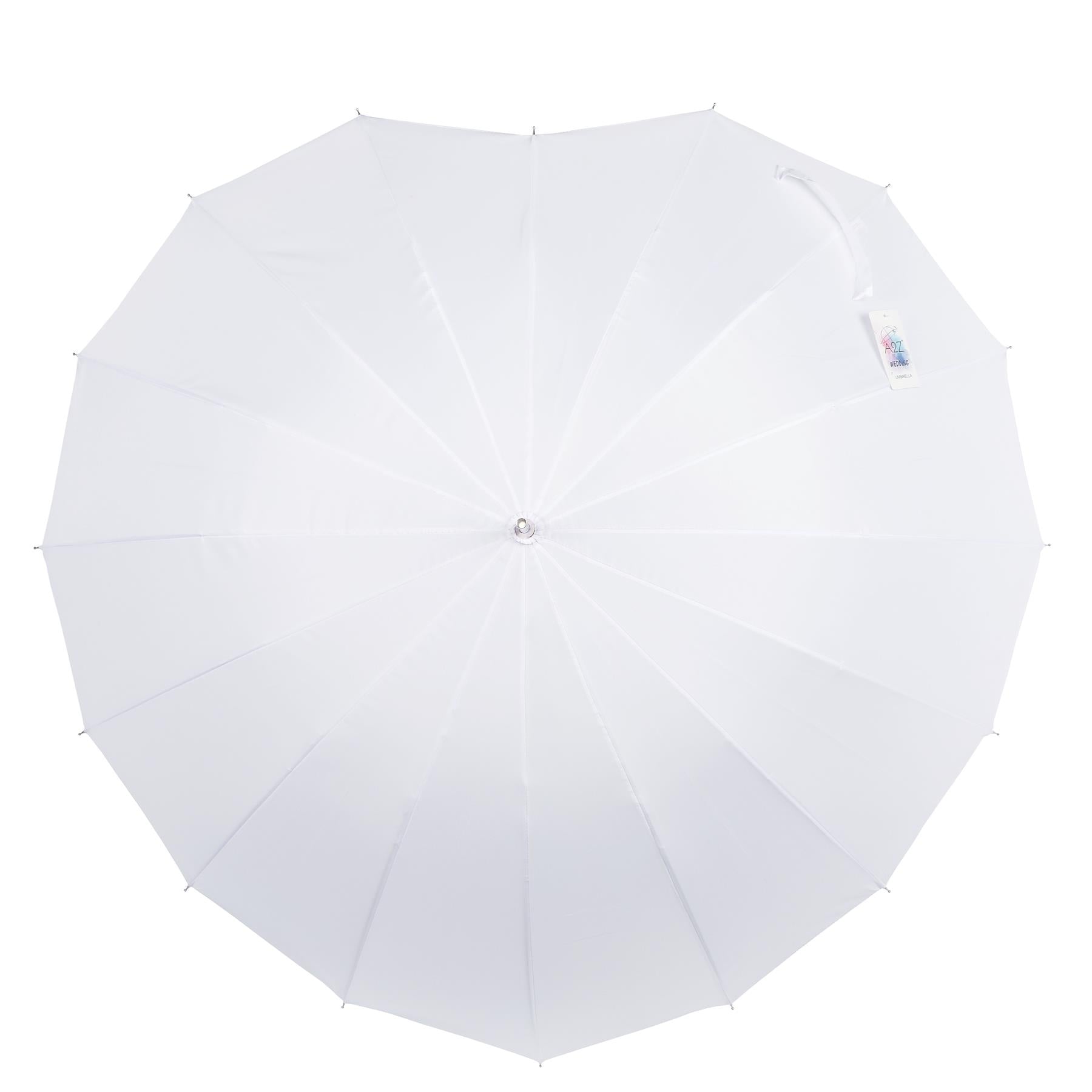 A2Z Ladies Wedding Bridal Umbrella Love Canopy Brolly J Shape Soft Grip Handle