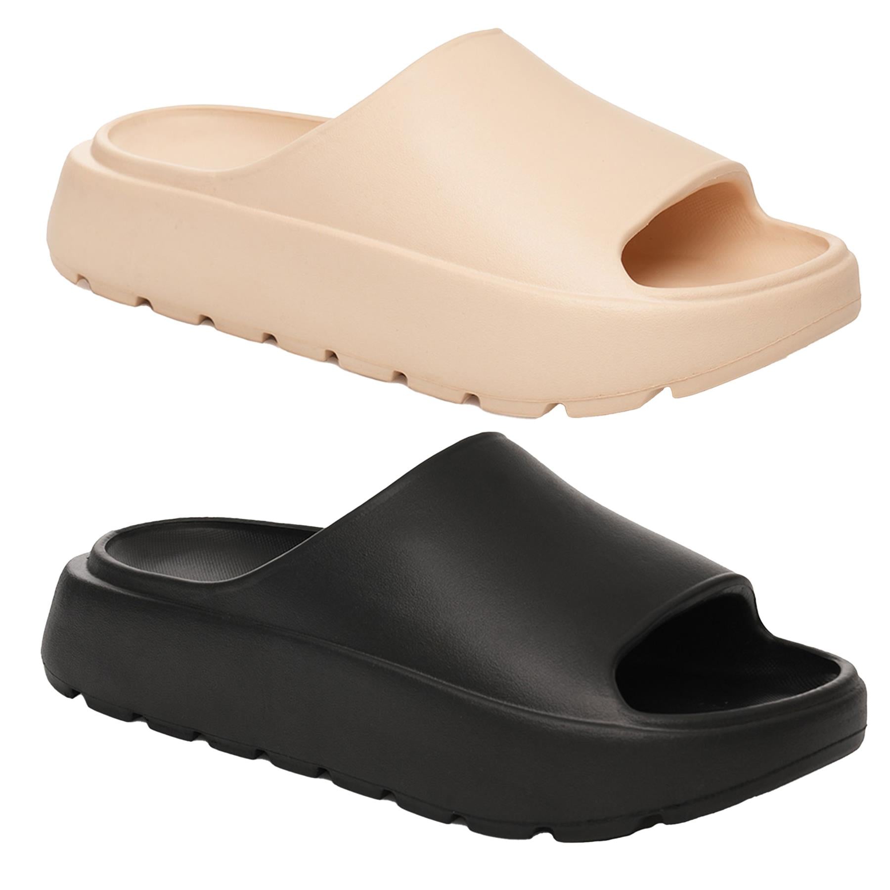 A2Z Women Pillow Sliders Soft Slide Sandals Swim Shoe Open Toe Pool Slippers