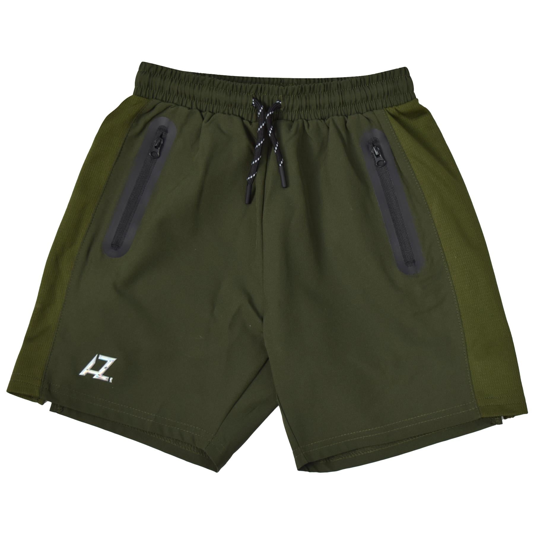 Kids Boys Active PE Summer Lightweight Shorts Zip Pockets Adjustable Waistband