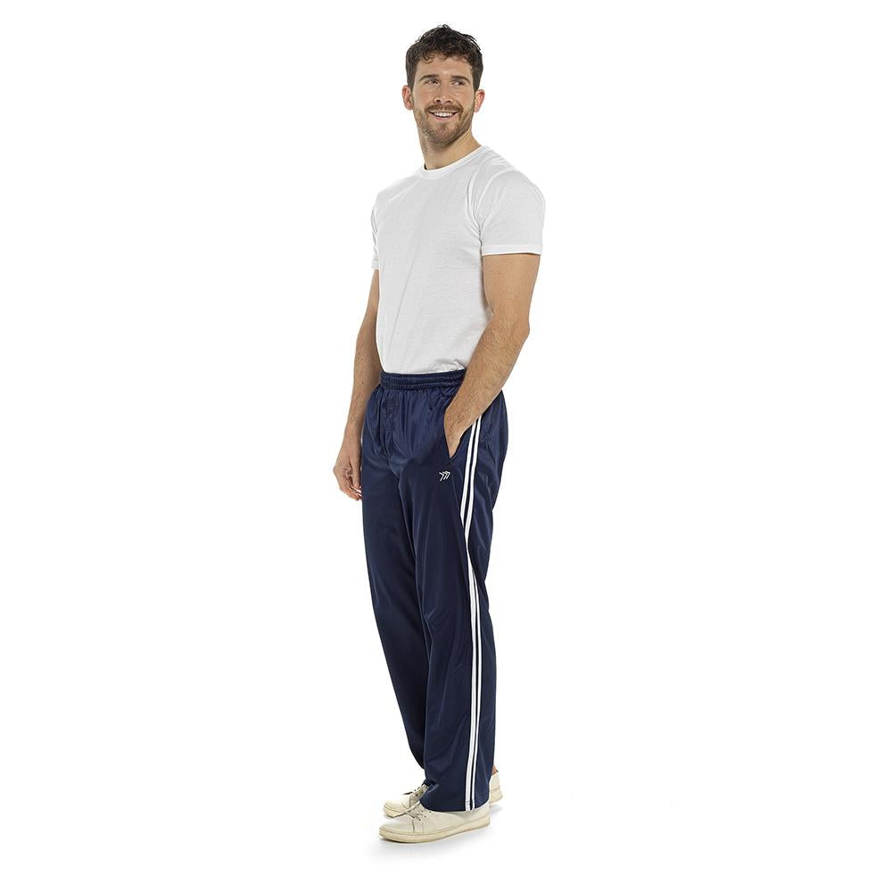 Mens Striped Leisure Jogging Lightweight Bottoms Elasticated Waist Sweatpants