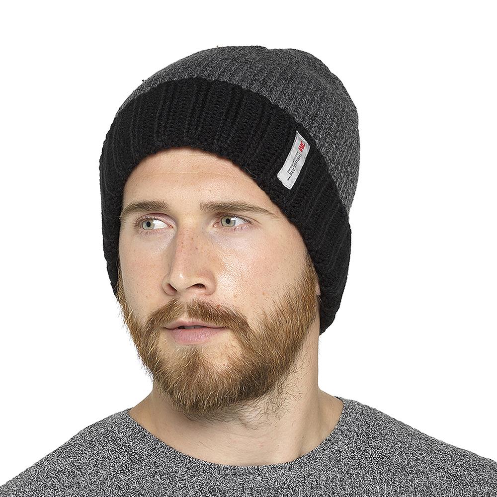 A2Z Mens Hat Cable Knitted Fleece Beanie 3M Thinsulate Insulation Thermal Hats