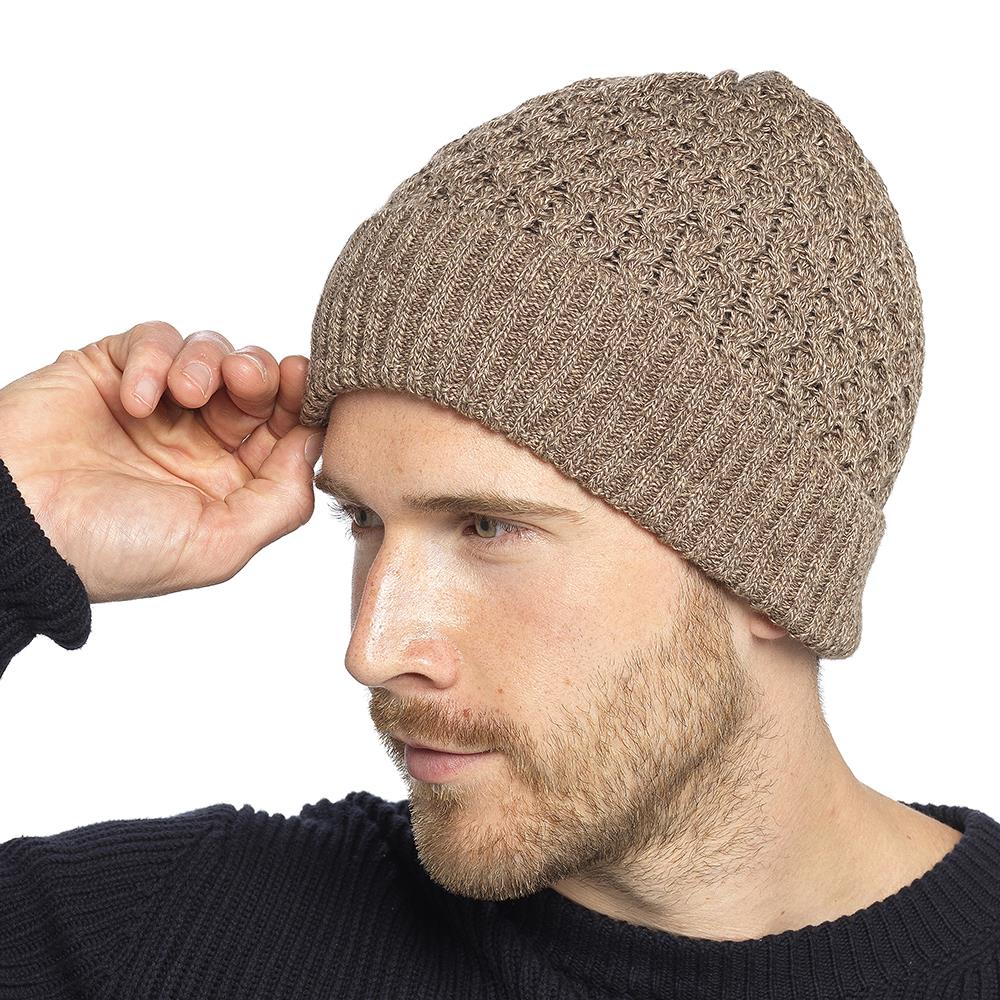 A2Z Mens Hat 2 Pack Cable Knitted Beanies Winter Thermal Hats Fleece Lining Caps