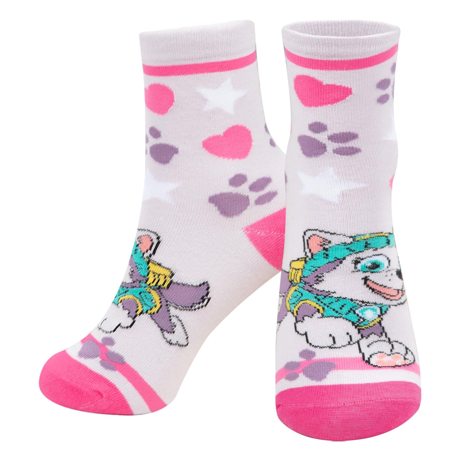 Kids Girls Socks Pack Of 3 Paw Patrol Ankle Socks Officially Licensed Soft Sock