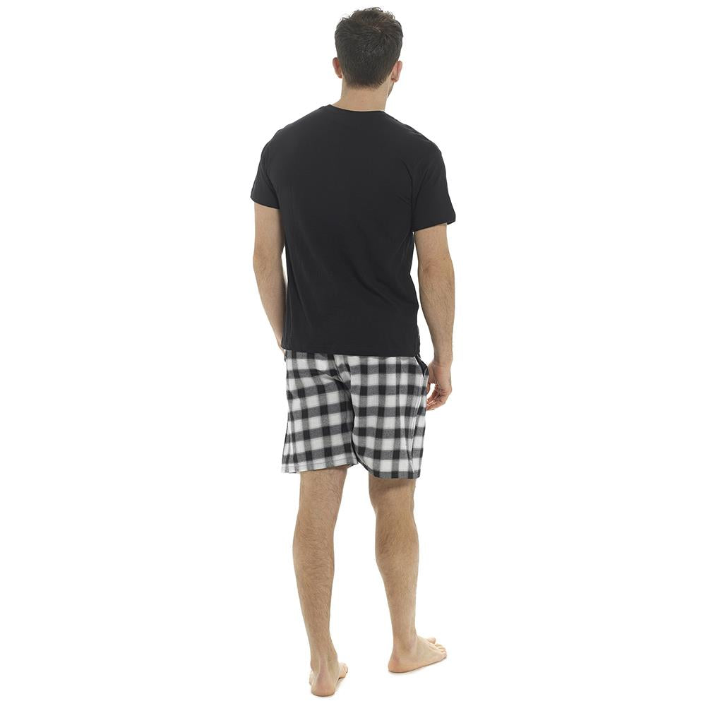 A2Z Mens Pyjamas Jersey Short Sleeve T-Shirt Woven Check Shorts Pyjamas Top Set