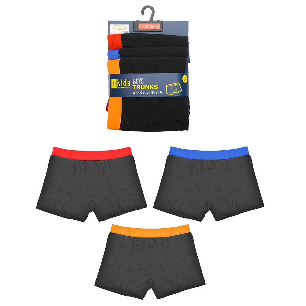 A2Z 4 Kids Boys Trunks Pack Of 3 Football Gaming Knickers Cotton Mix Underpants