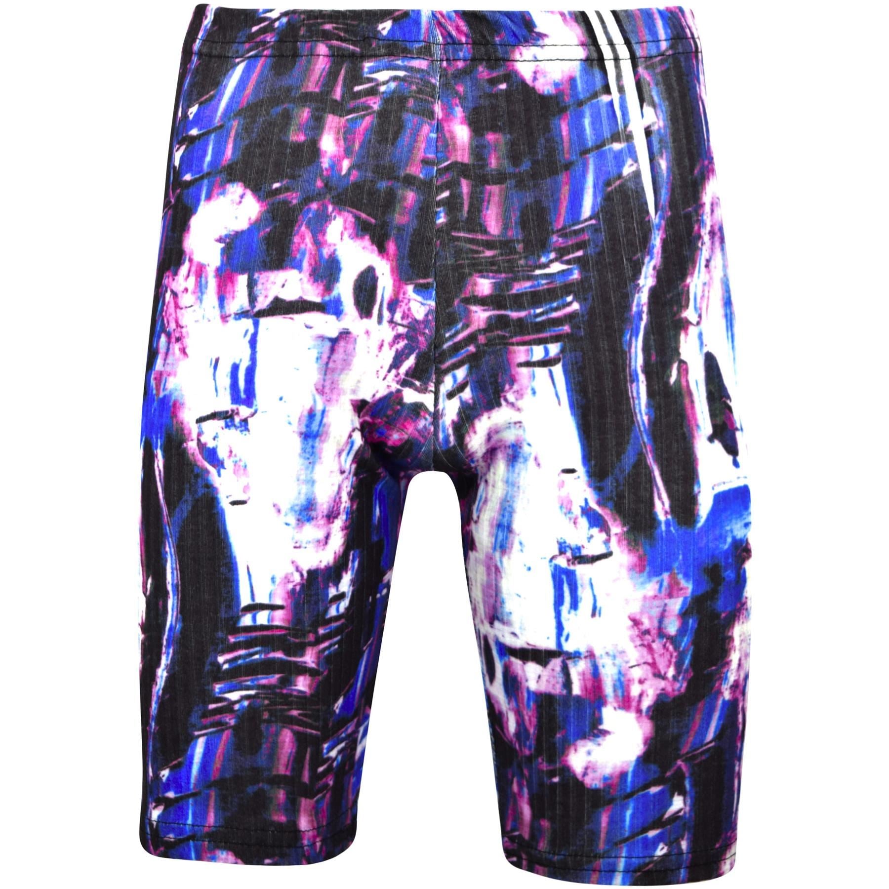 Kids Girls Shorts Tie Dye Printed Summer Fashion Stretchy Knee Length Half Pants