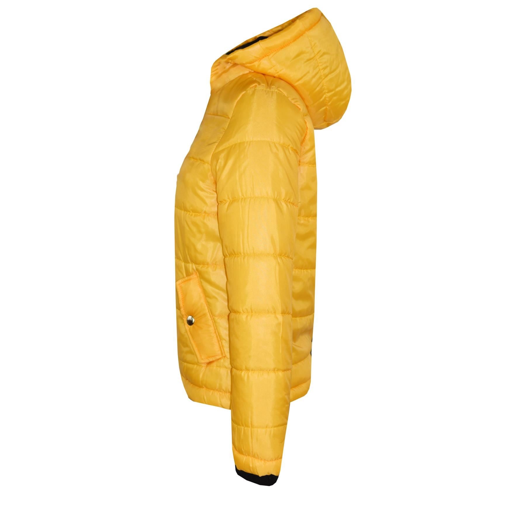 Kids Girls Mustard Bella Hooded Padded Jackets - Kids Clothing Store