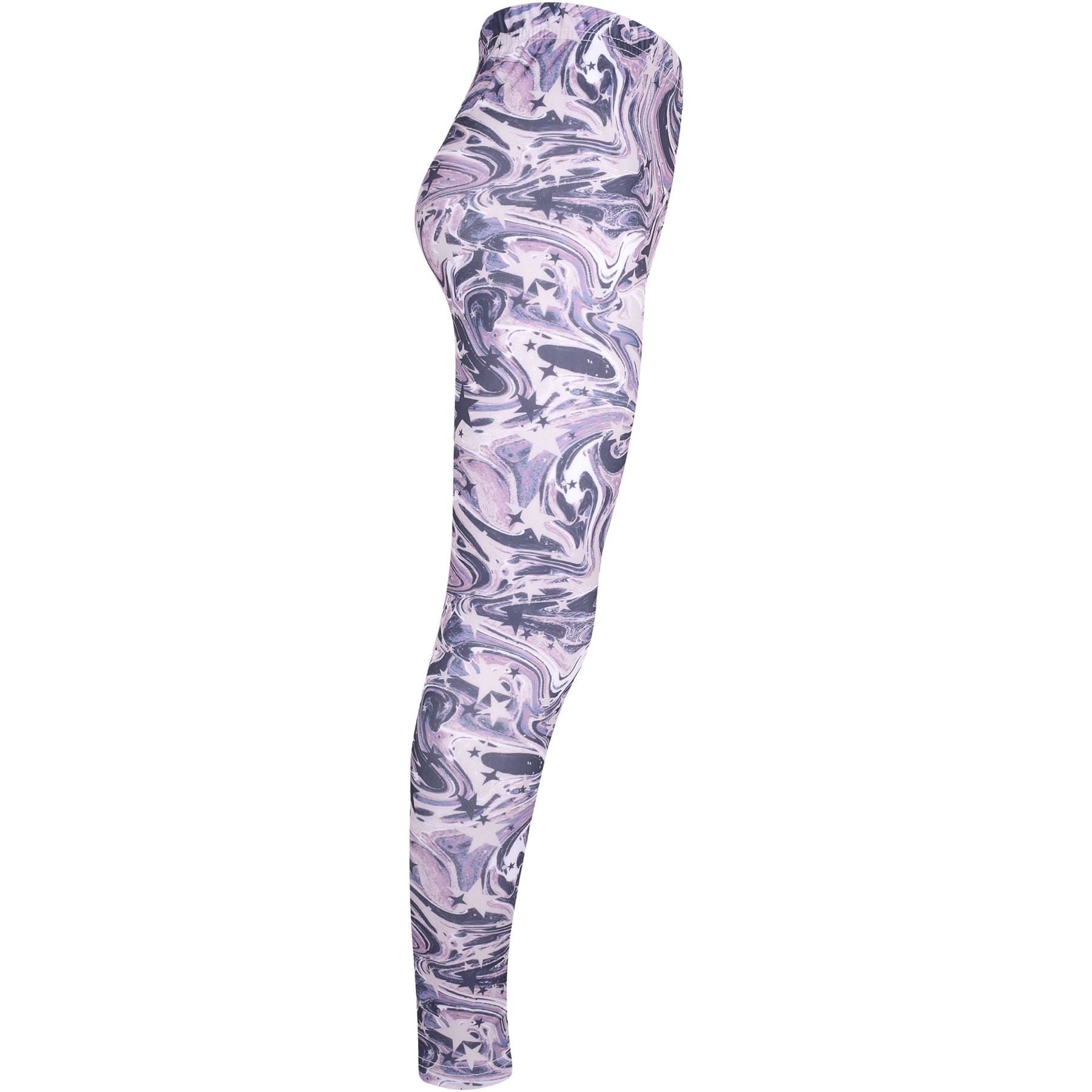 Kids Girls 3D Tie Dye Print Leggings