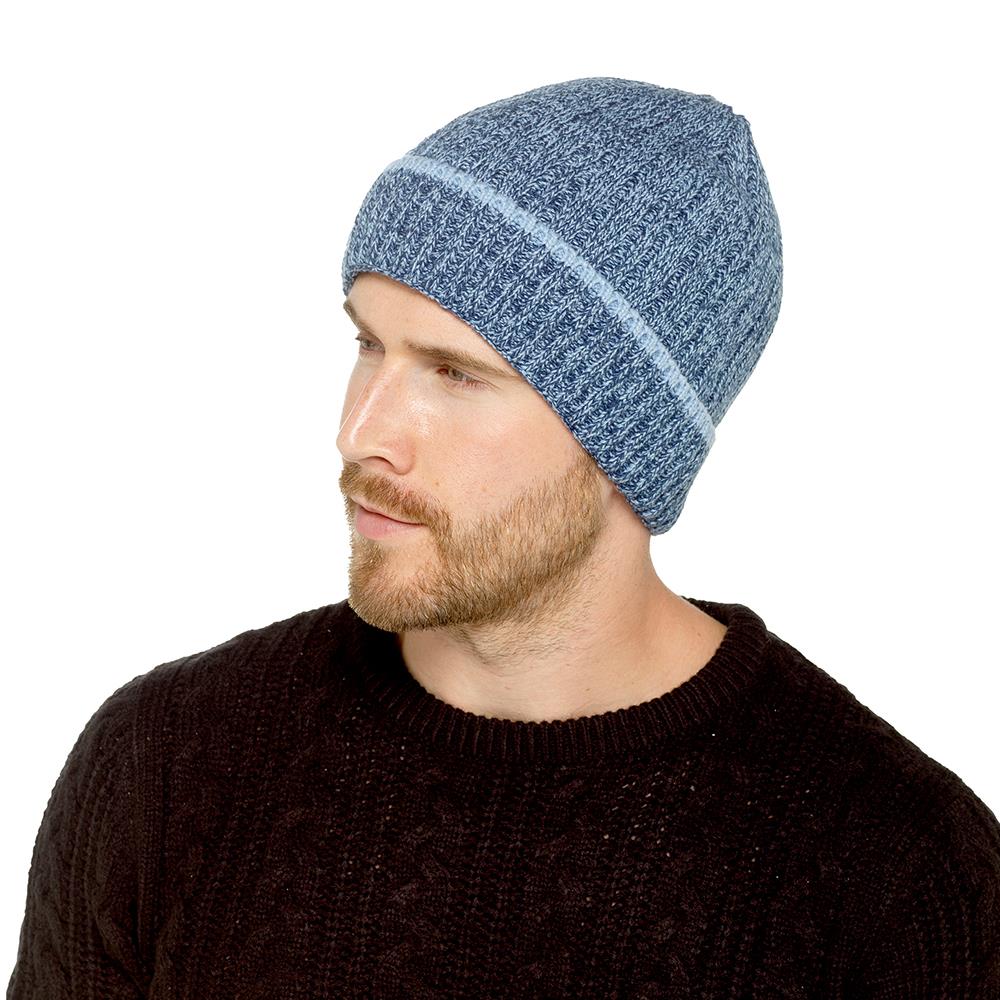 A2Z Mens Hat Twist Yarn With Sherpa Lining Knitted Beanies Cozy Caps Outdoor Hat