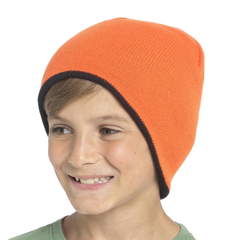 A2Z 4 Kids Boys Reversible Beanies Caps Fleece Warm Winter Stylish Casual Hat