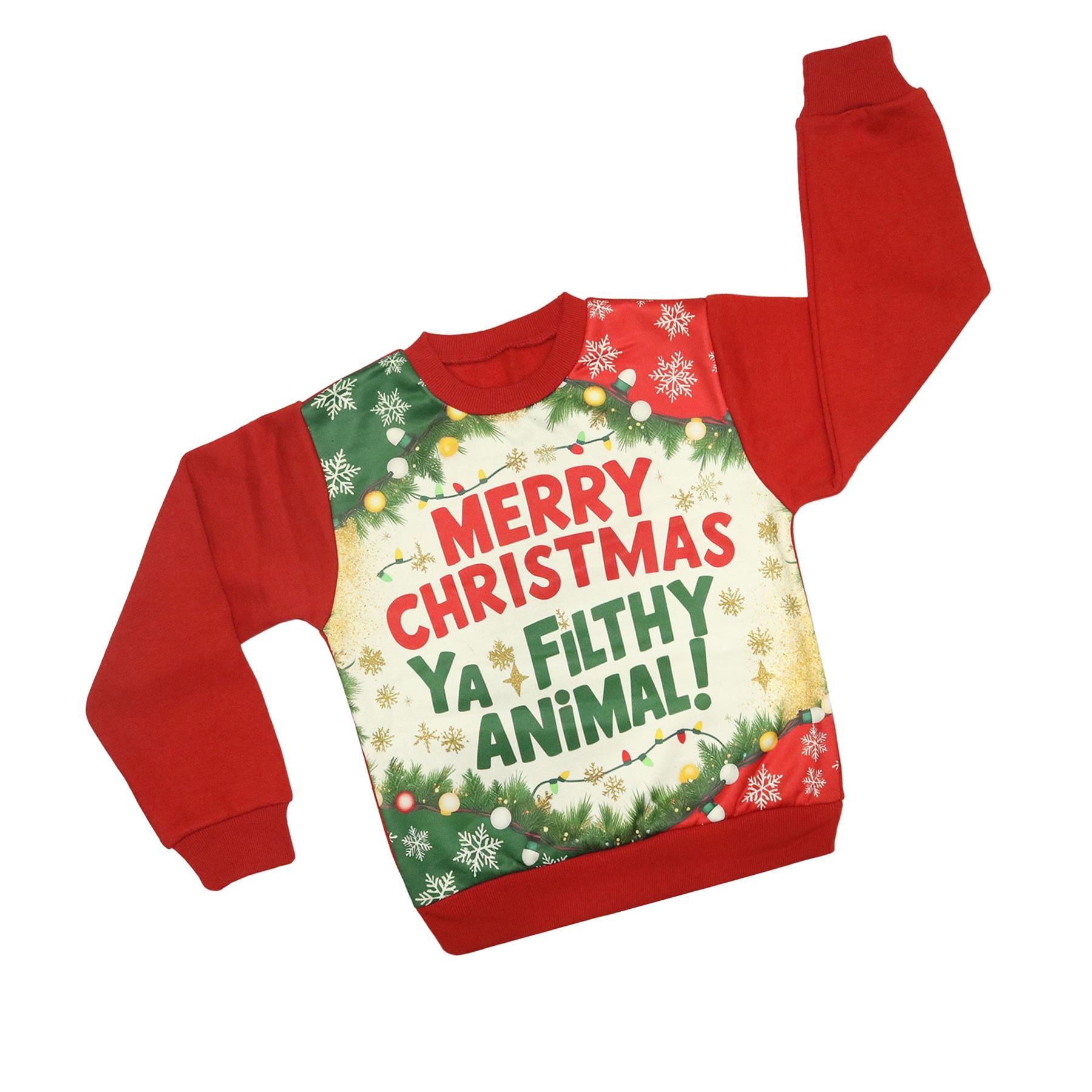 Kids Girls Boys Merry Christmas Ya Filthy Animal Jumper Hoodies Xmas Sweatshirts