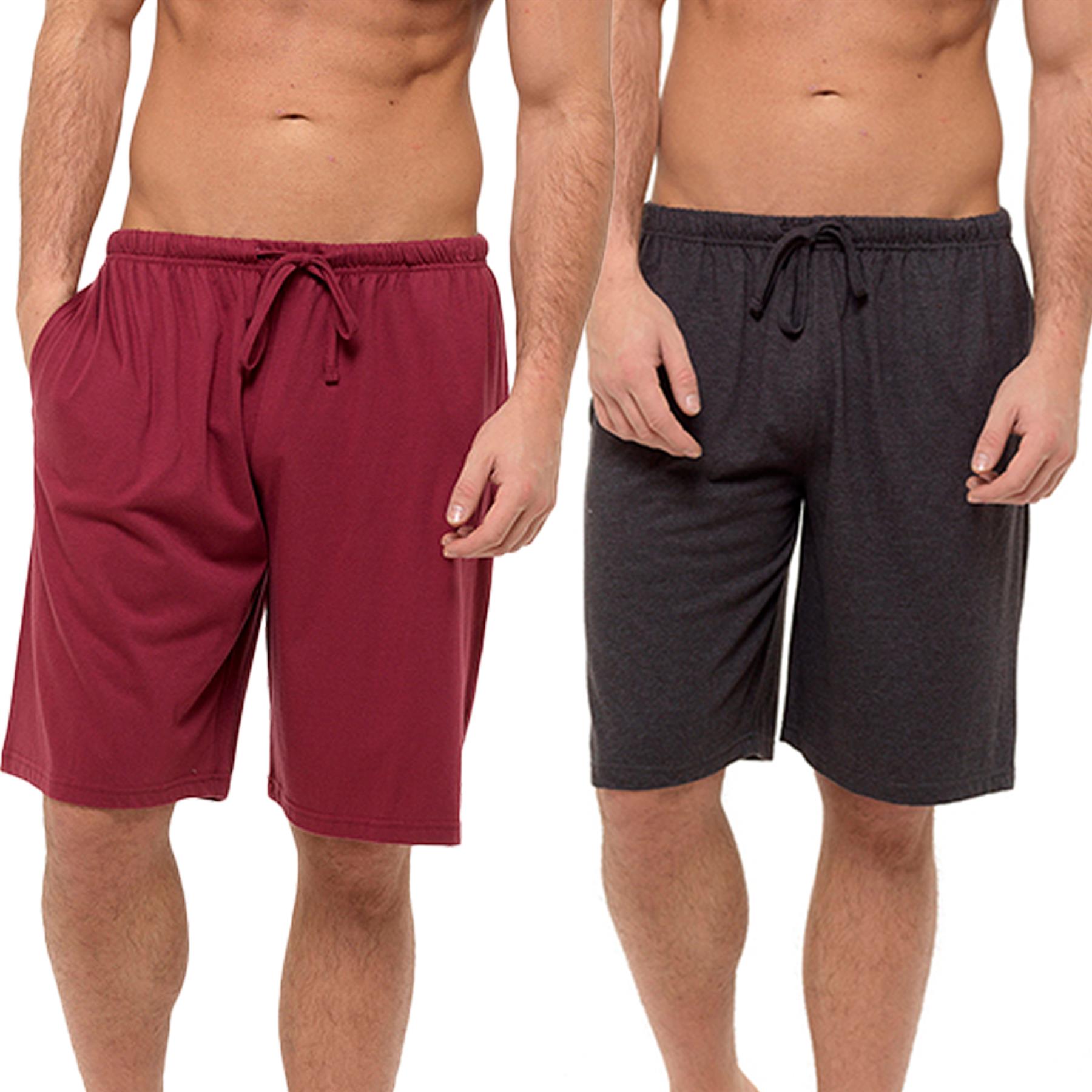 A2Z Mens Shorts Pack Of 2 Knitted Jersey Cotton Mix Beach Summer Casual Short