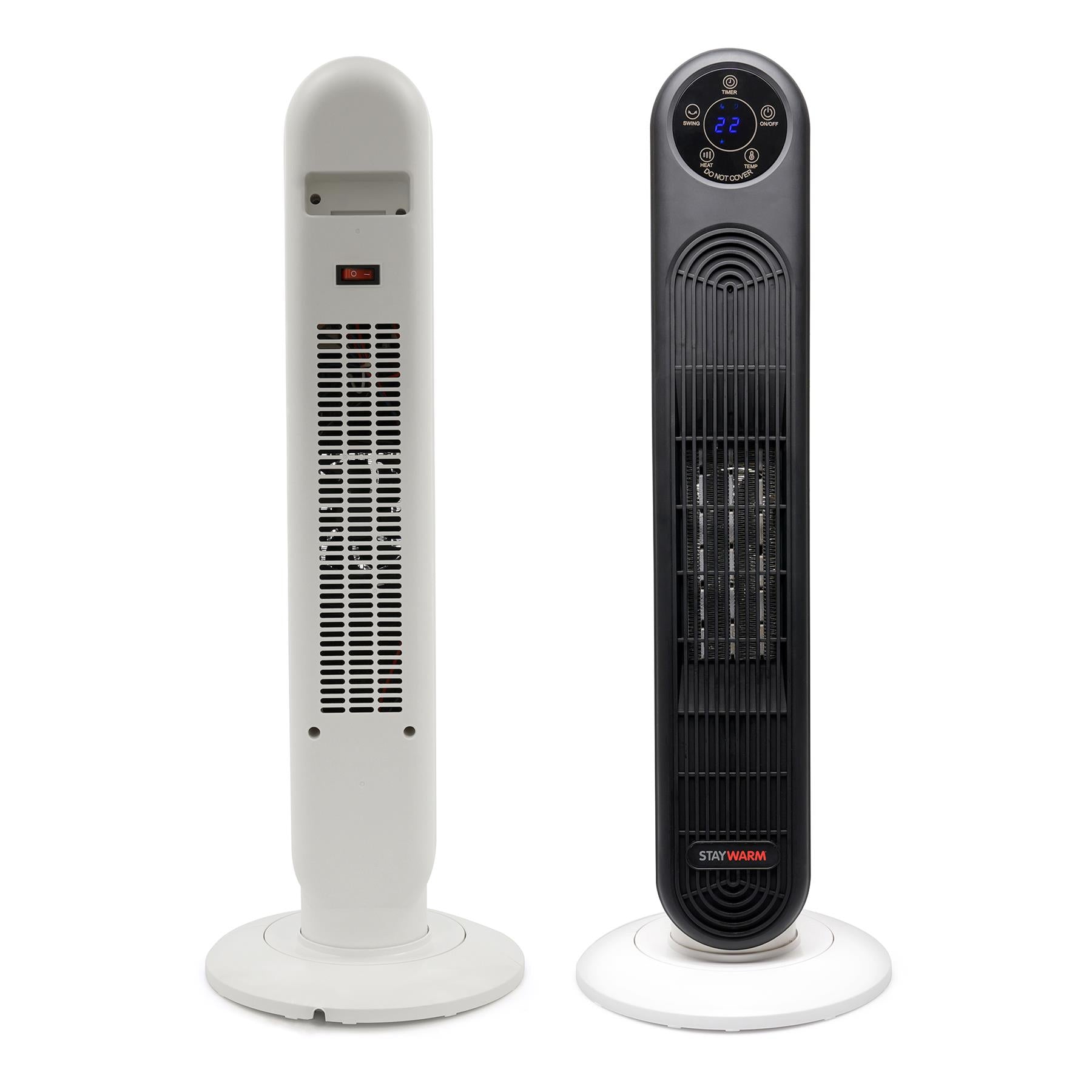 2000w Oscillating PTC Ceramic Tower Fan Heater remote control 2 Heat Settings