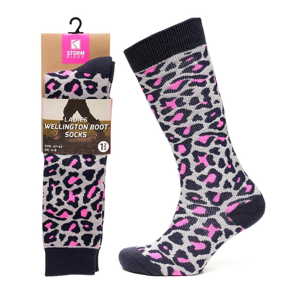 A2Z Ladies Knee High Comfortable Wellington Welly Boot Women Socks 4-8