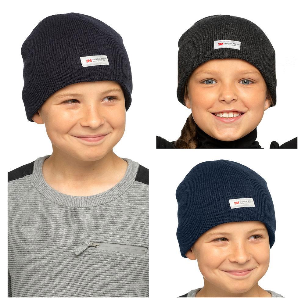 A2Z 4 Kids 3 Pack Girls Boys Thinsulate Knit  Thermal Hat Winter Warm Cozy Hats