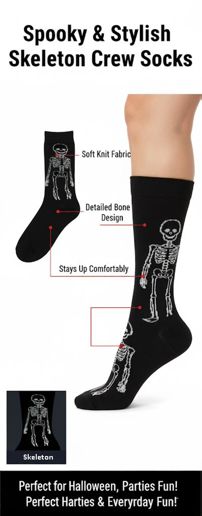 A2Z 4 Kids Girls Boys Novelty Halloween Skeleton Boo Spider Web Warm Crew Socks