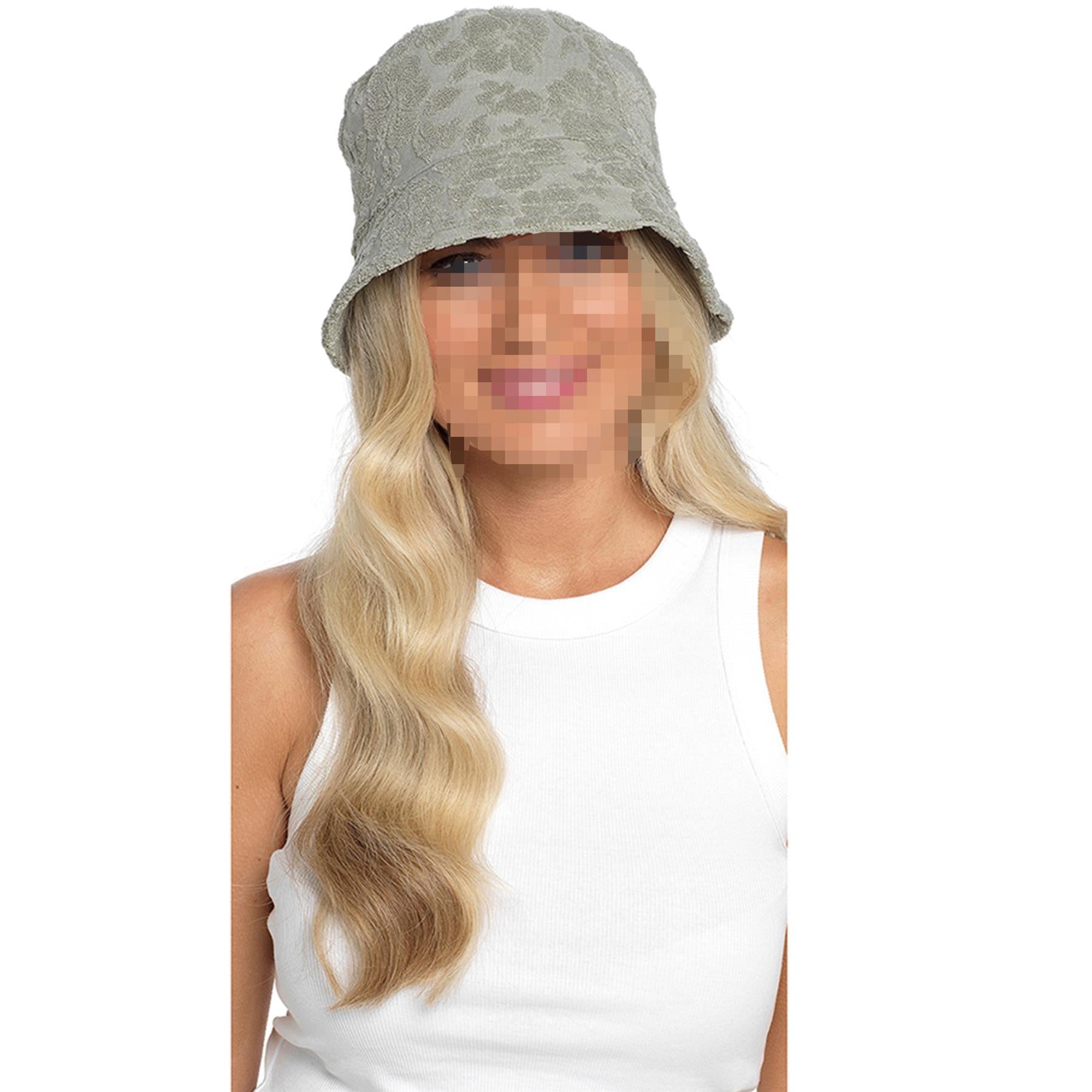 Womens Embossed Textured Bucket Hat Summer Sun Hat UV Protection For Camping