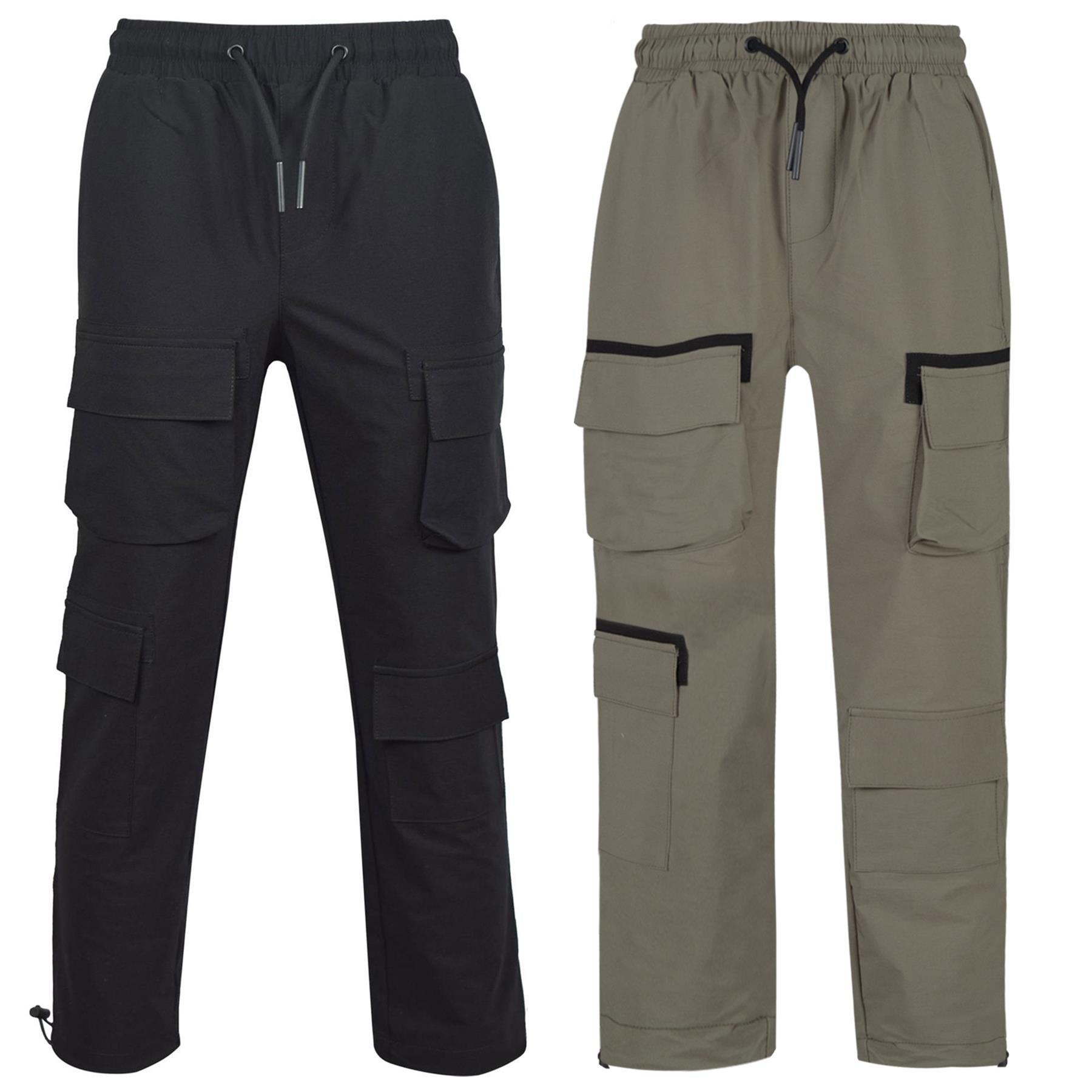 A2Z 4 Kids Boys Active Cargo Trousers Slim Fit Elasticated Waist Joggers Pants