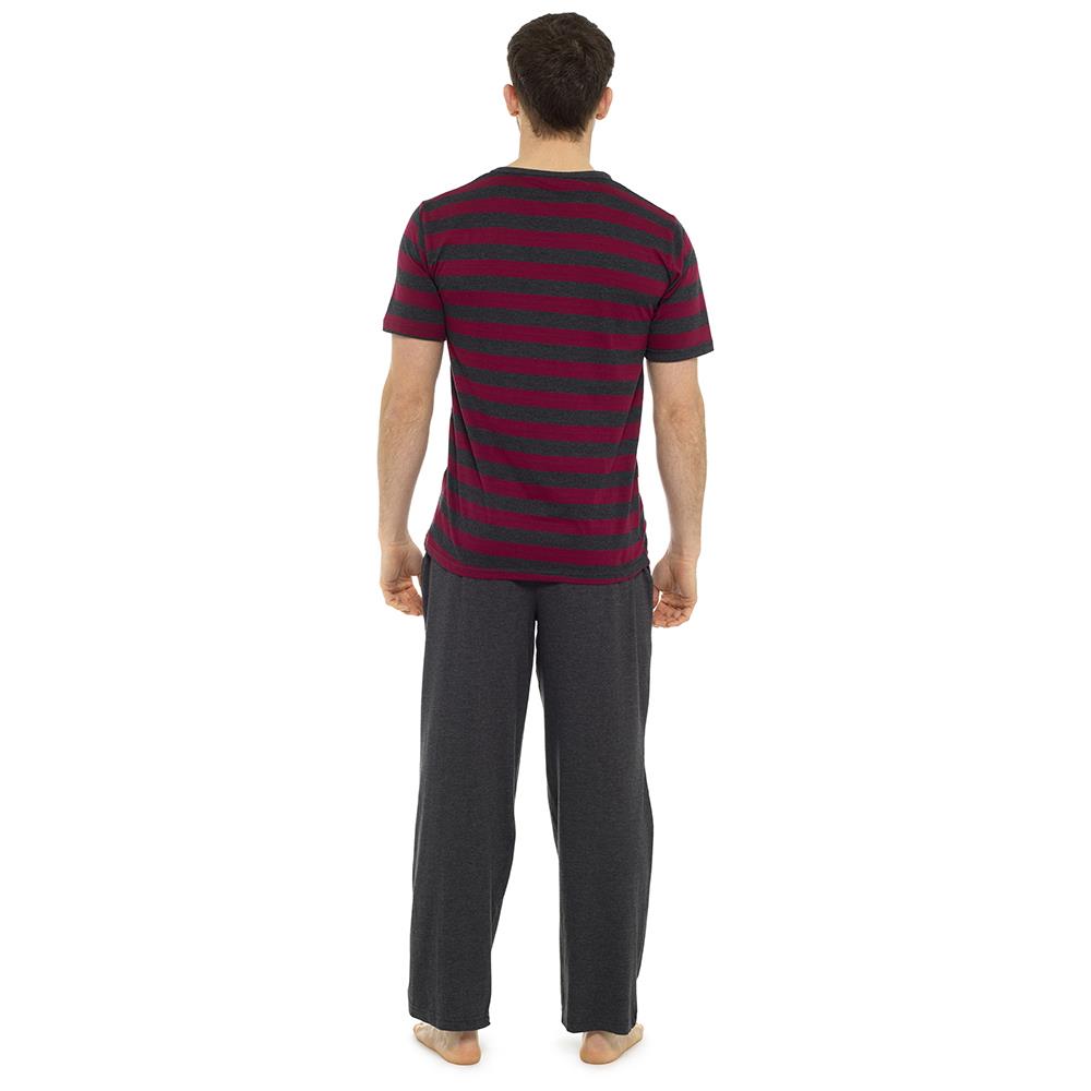 A2Z Men's Cotton Jersey Striped Pyjama Short Sleeve Tee Sleepwear Loungewear Pjs