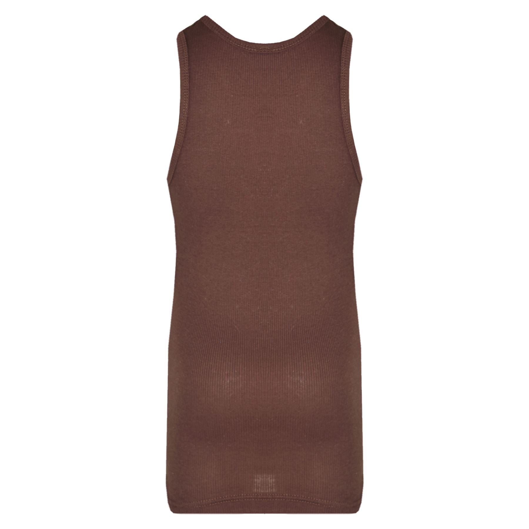 Kids Girls Boys Childrens Vest Top Tank Top Fitted 100% Rich Cotton 2-13 Years