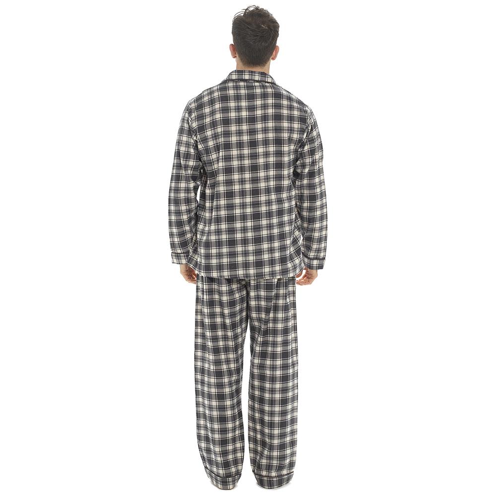 A2Z Mens Pyjama Traditional Check Brushed Cotton PJS Pyjama Set 2 Piece Top Set