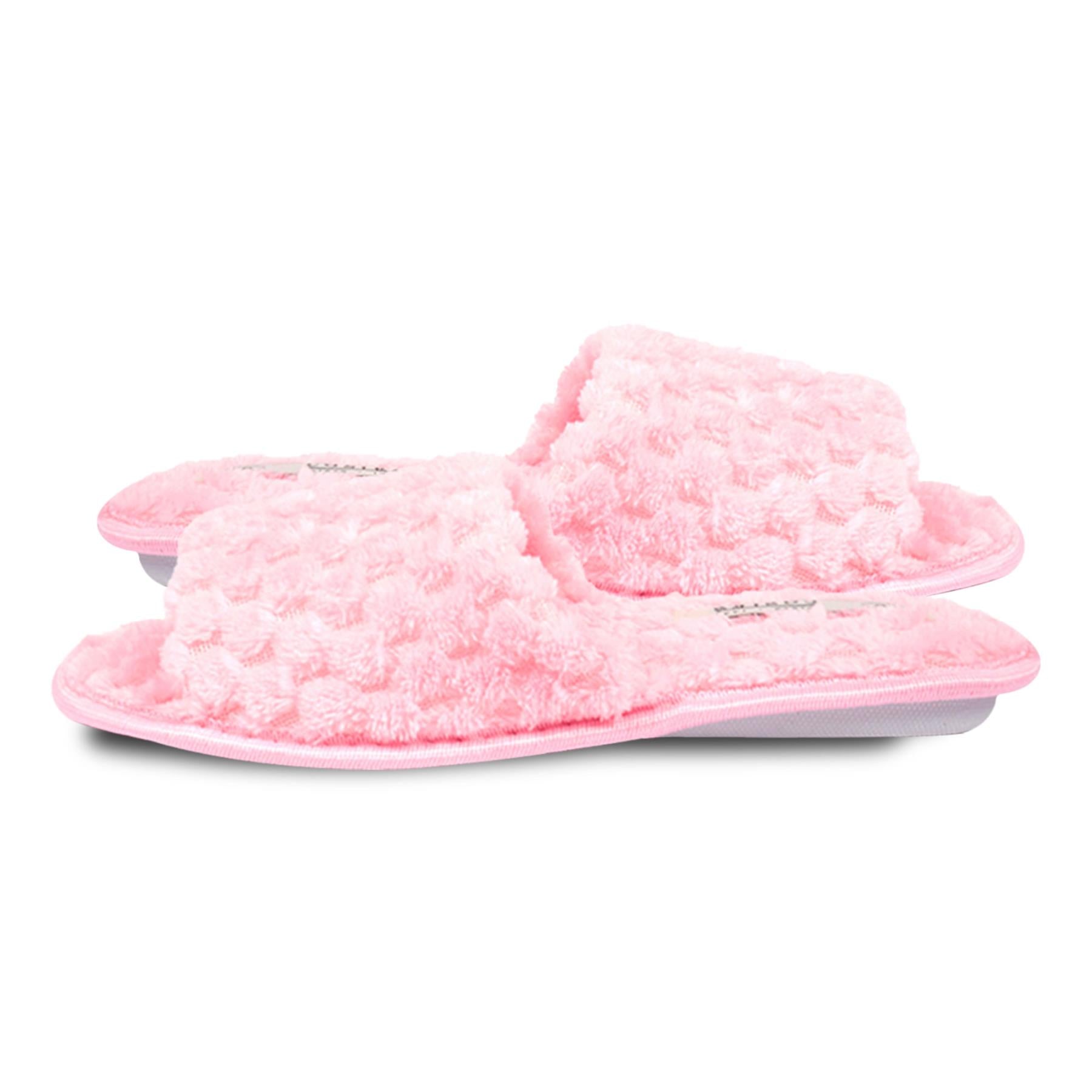 A2Z Women Bubble Sliders Fluffy Faux Fur Open Toe Warm Fuzzy Memory Foam Slipper