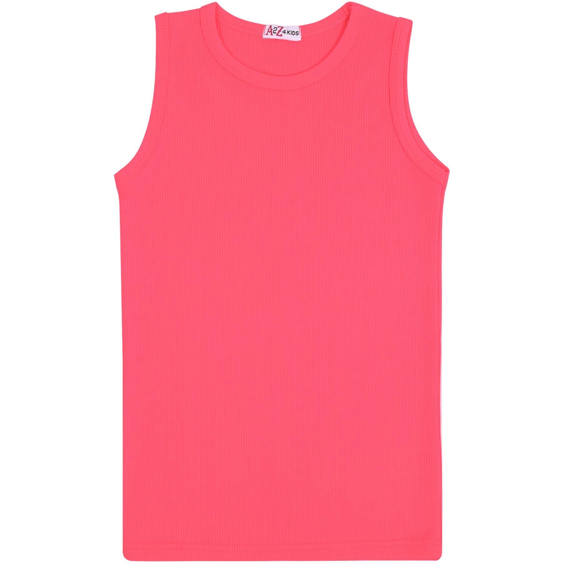 Kids Girls Boys Childrens Vest Top Tank Top Fitted 100% Rich Cotton 2-13 Years